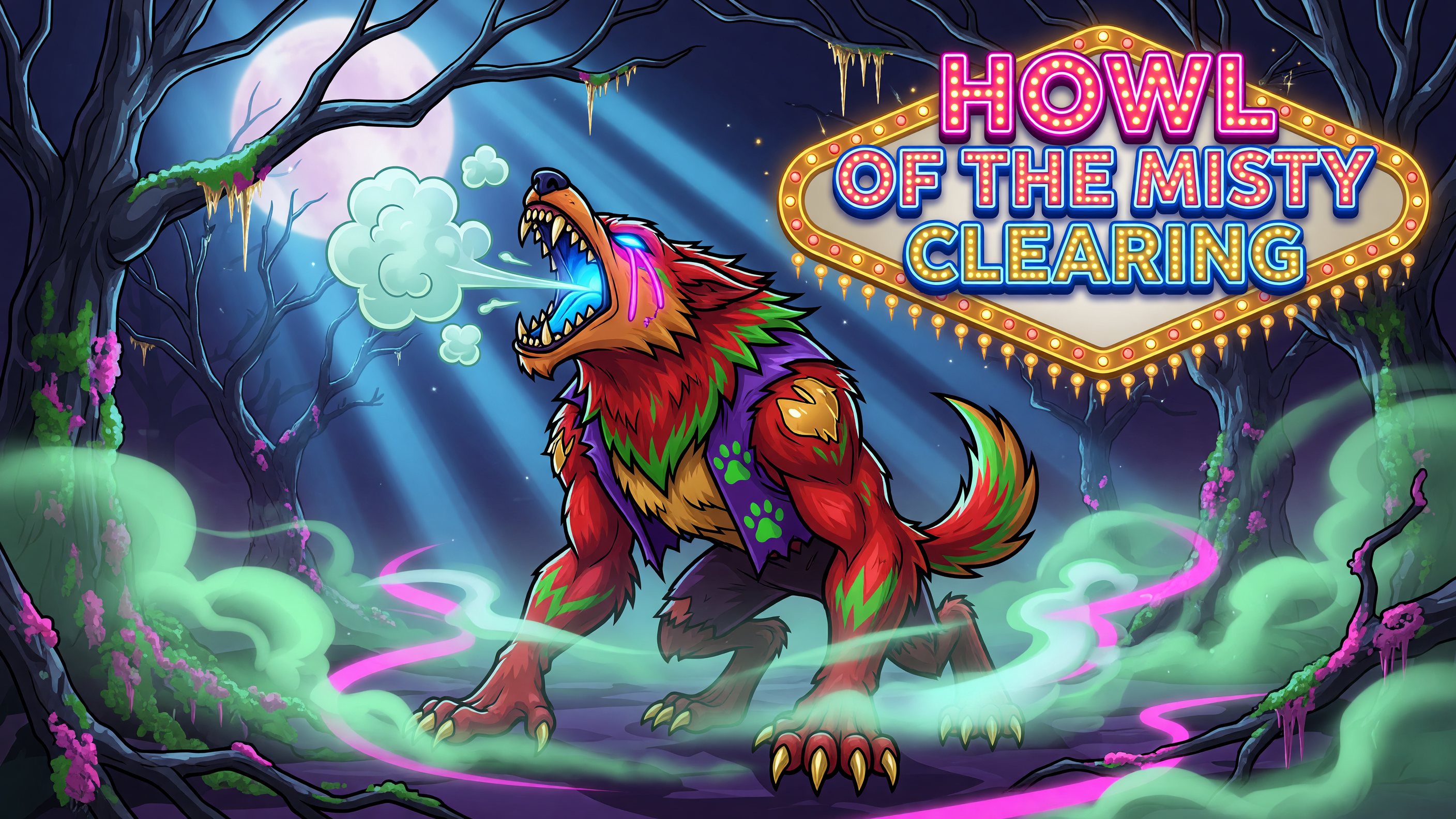 Howl Of The Misty Clearing themed reef game art