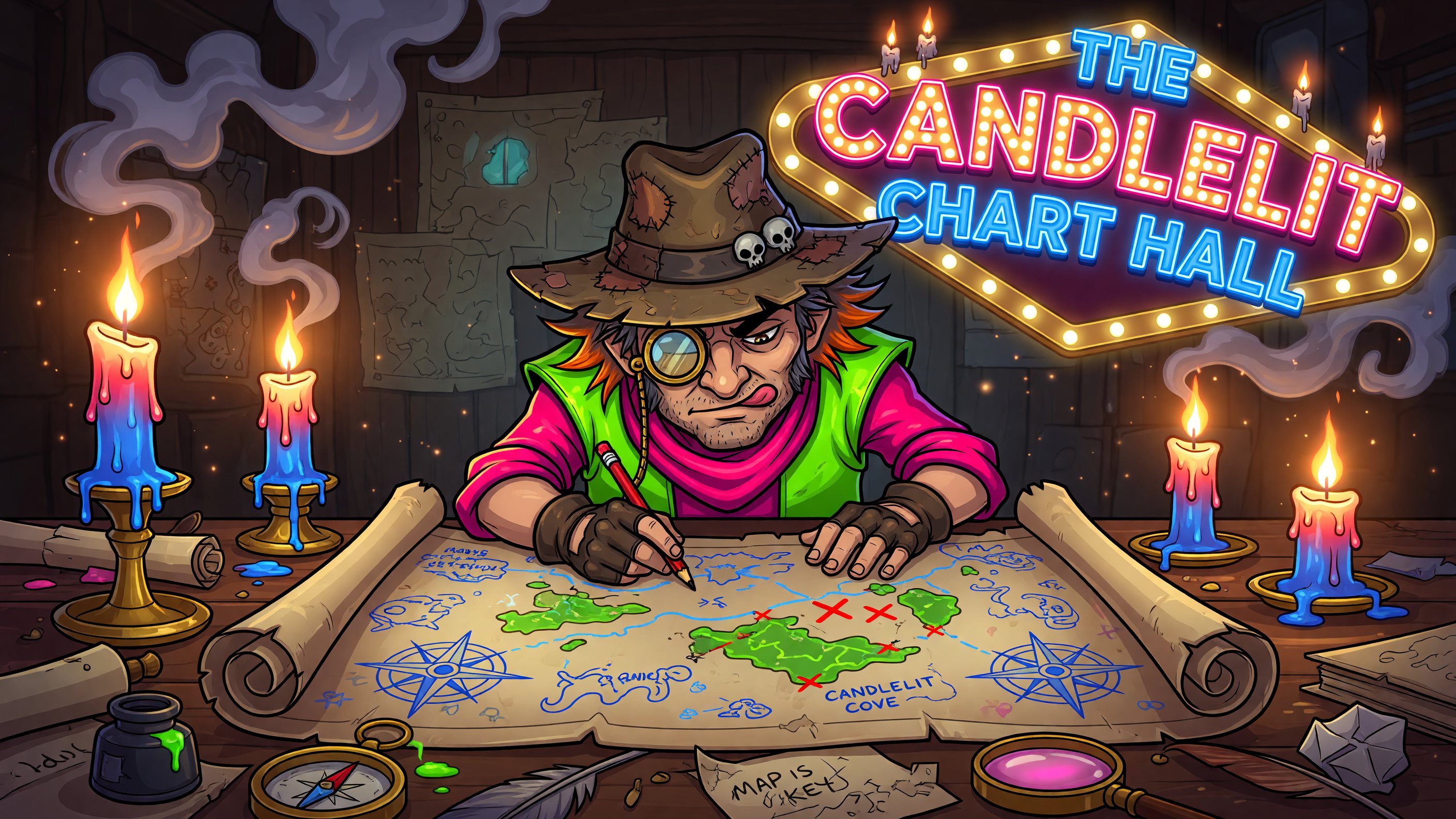 The Candlelit Chart Hall themed reef game art