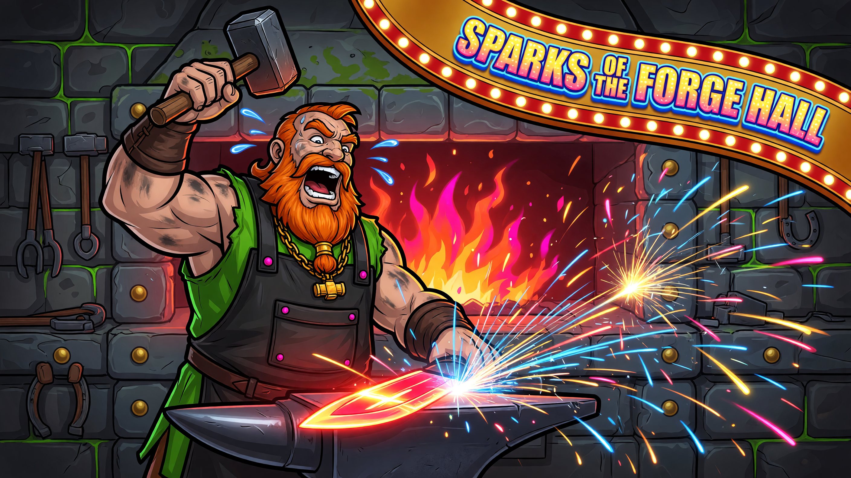 Sparks Of The Forge Hall themed reef game art